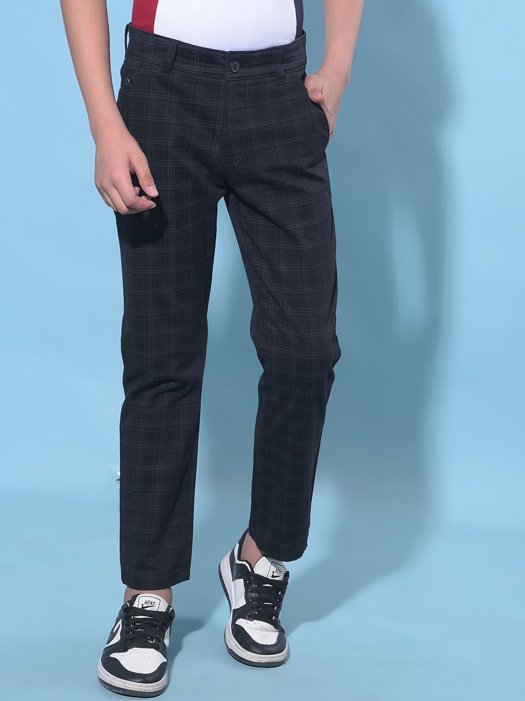 

Crimsoune Club Boys Smart Slim Fit Trouser, Black
