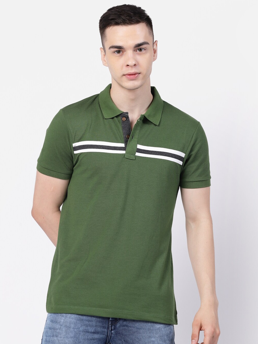 

Kalt Polo Collar T-Shirt, Green