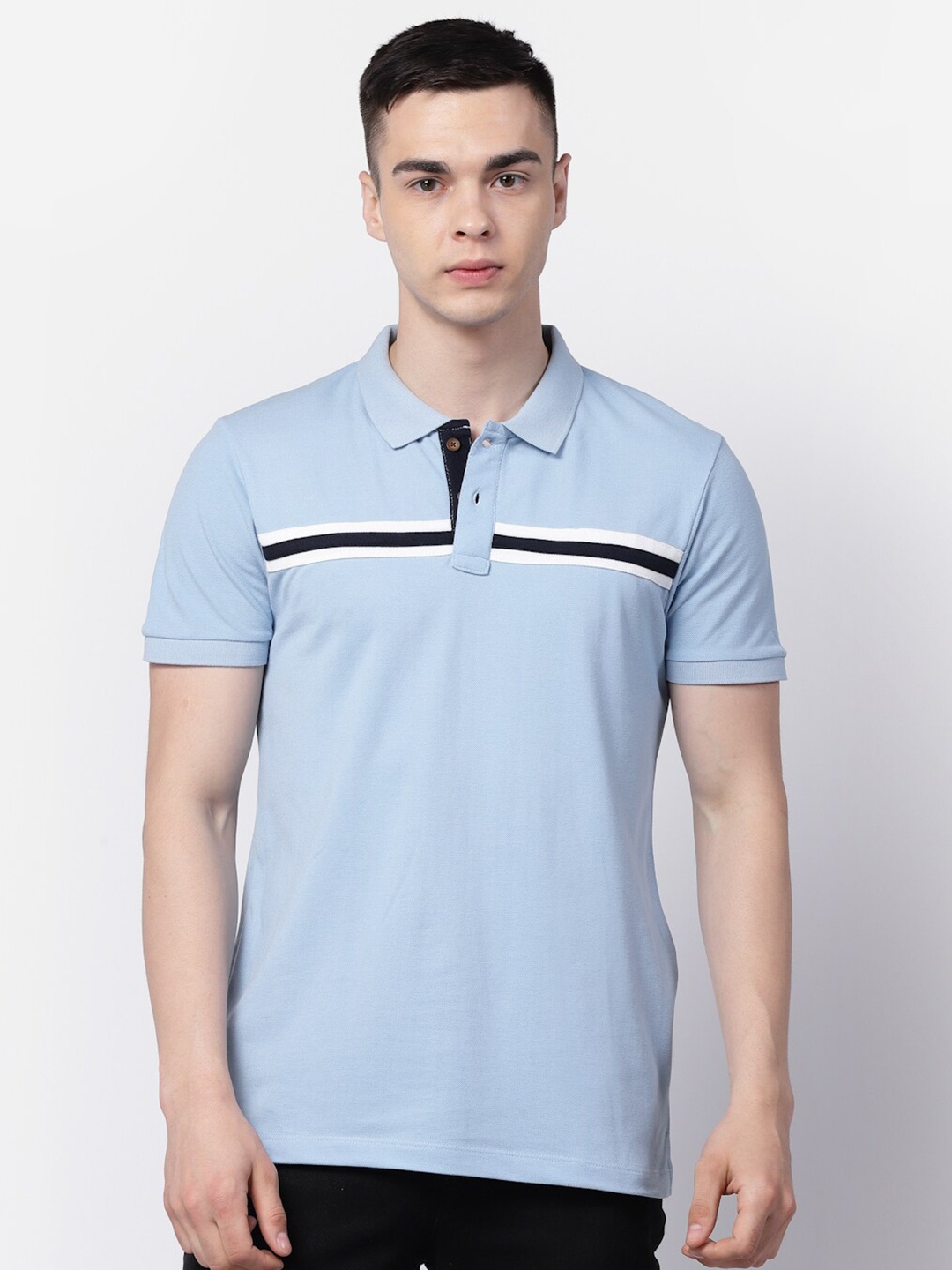 

Kalt Polo Collar T-Shirt, Turquoise blue