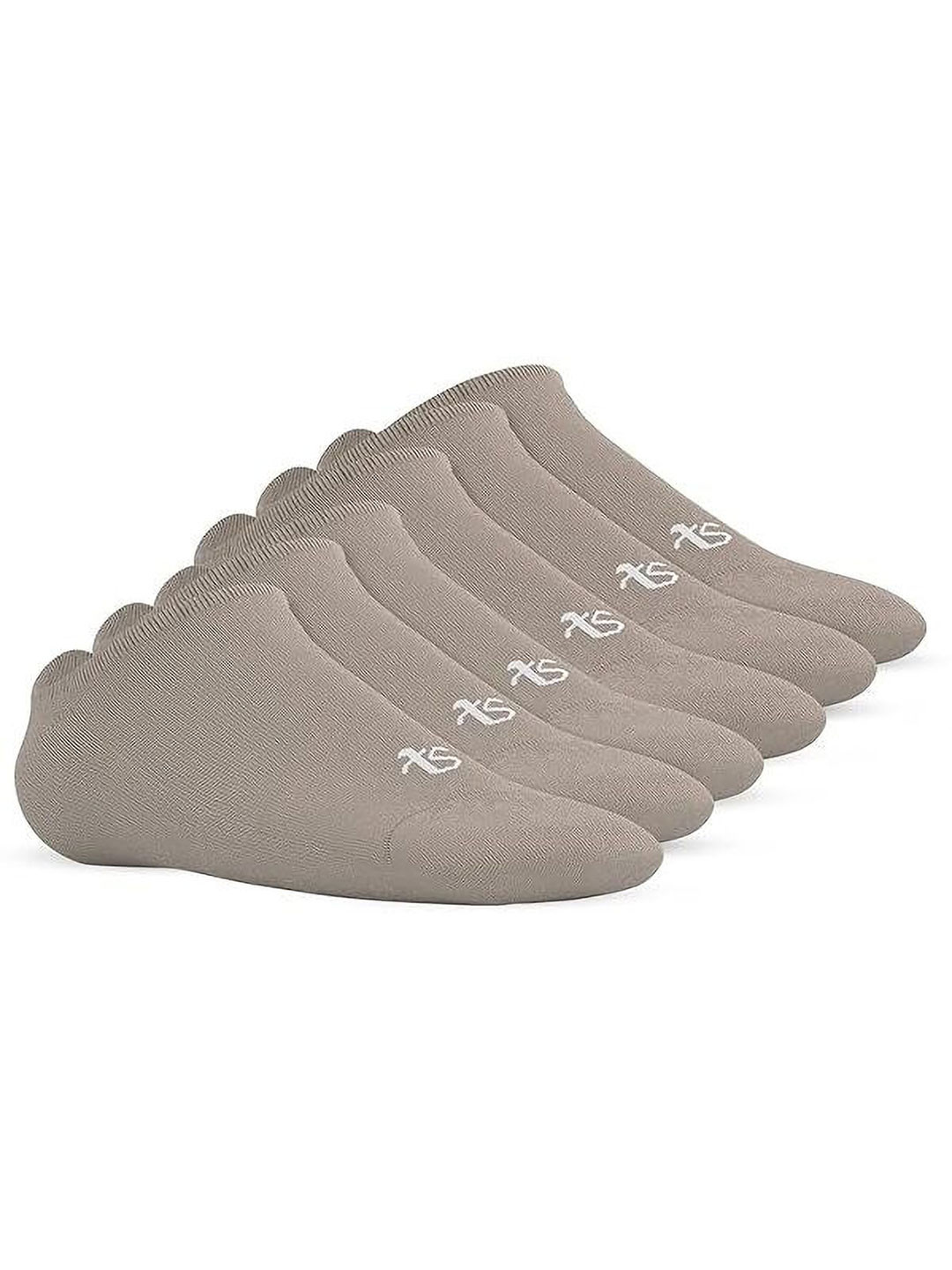 

TalkingSox Unisex Pack Of 6 Anti Bacterial Bamboo Shoe Liners Socks, Grey