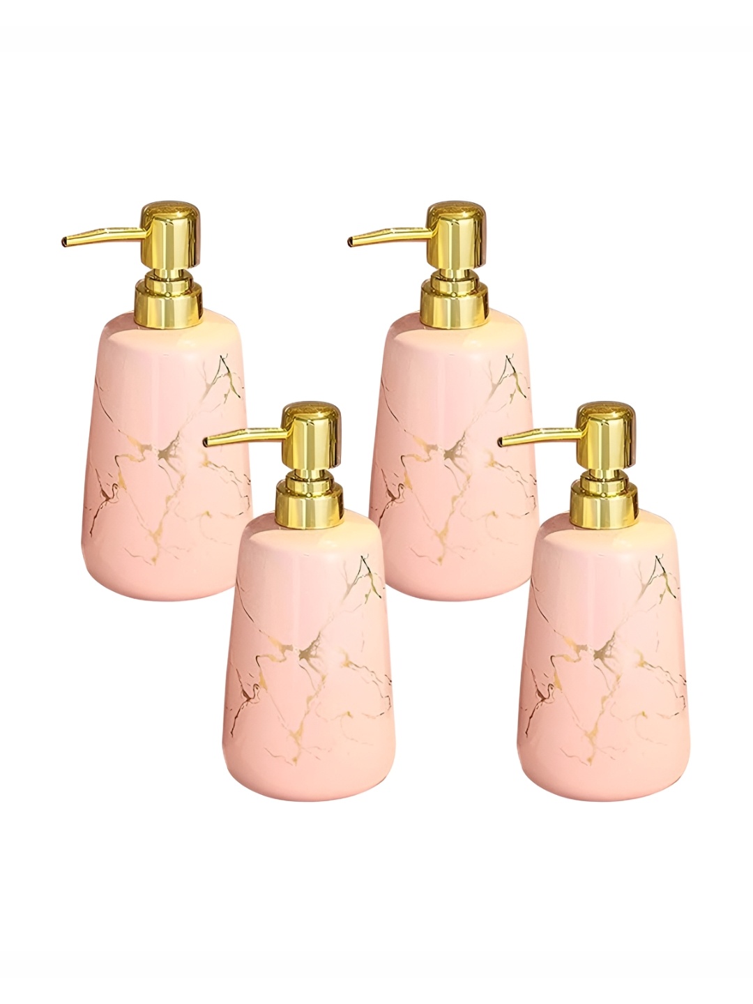 

The Better Home Pink 4 Pieces Ceramic Soap Dispensers 260 ml Each