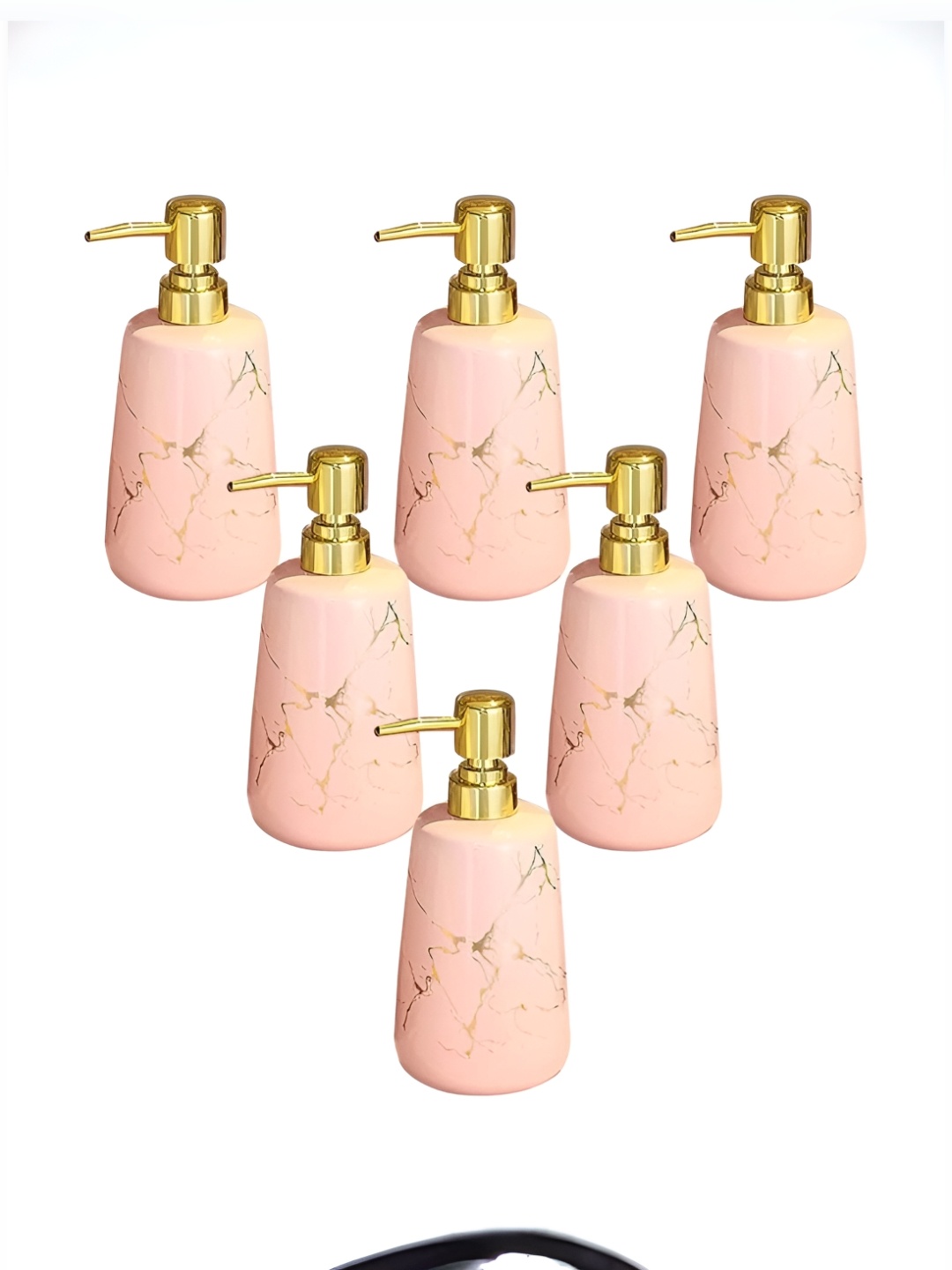 

The Better Home Pink 6 Pieces Ceramic Soap Dispensers 260 ml Each