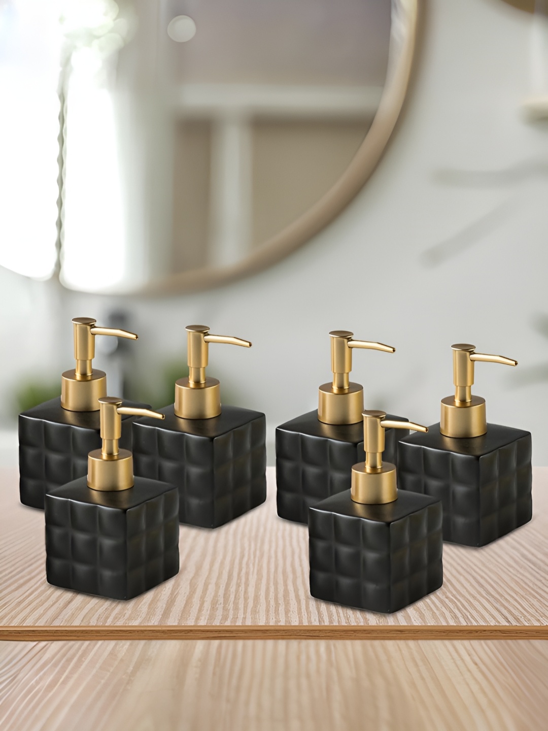 

The Better Home Black 6 Pieces Ceramic Soap Dispensers 200 ml Each