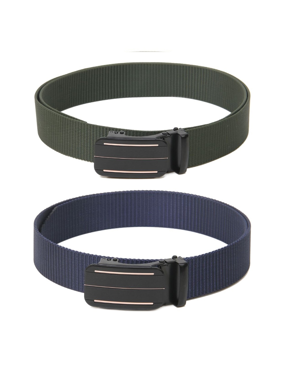 

Calvadoss Boys Set Of 2 Textured Belt, Green
