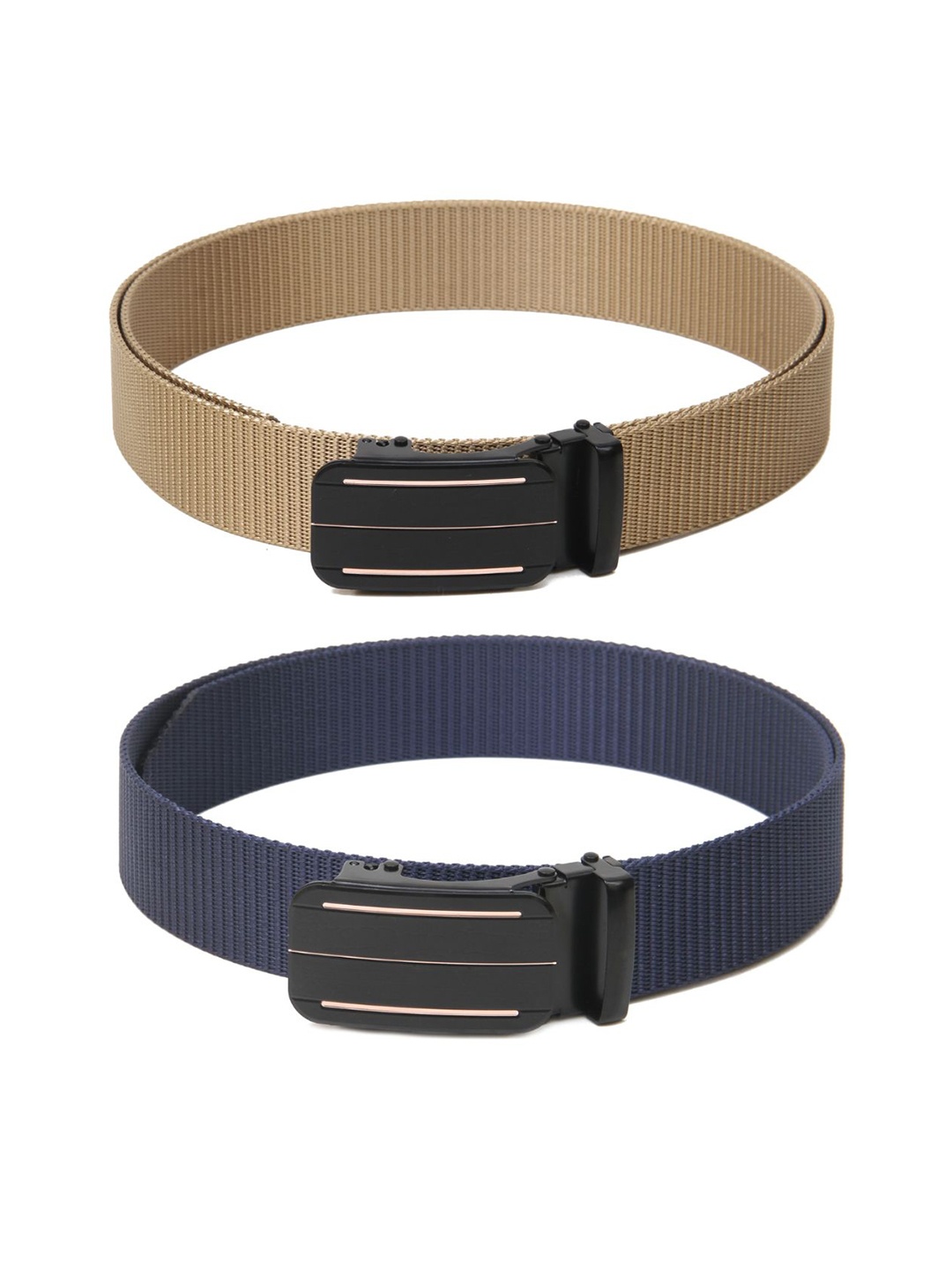 

Calvadoss Boys Set of 2 Textured Belts, Beige