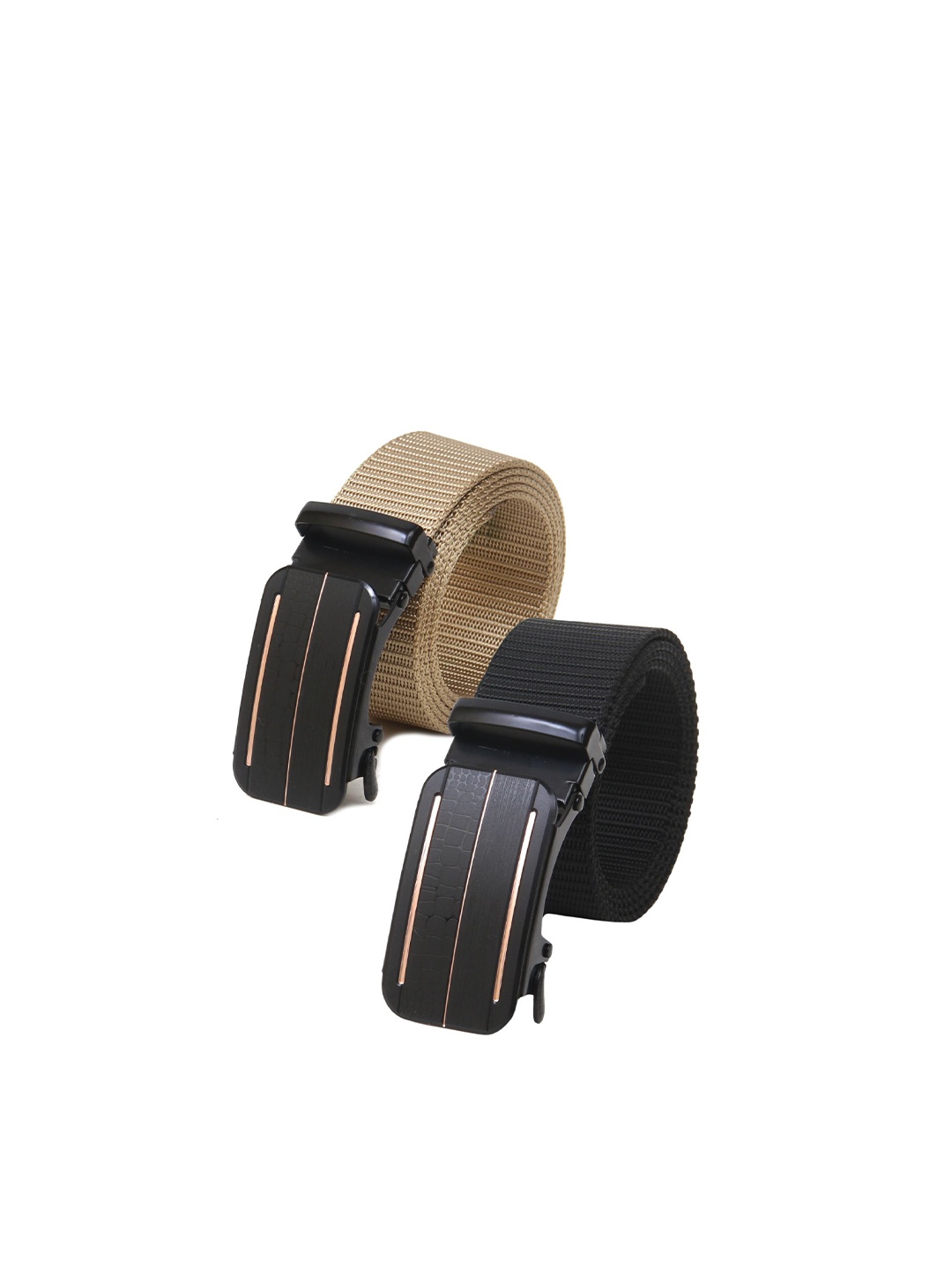 

Calvadoss Boys Set Of 2 Textured Belt, Beige