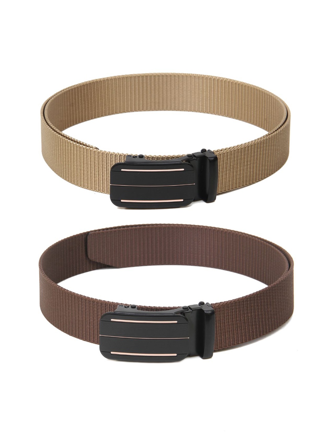 

Calvadoss Boys Set Of 2 Textured Canvas Belt, Beige
