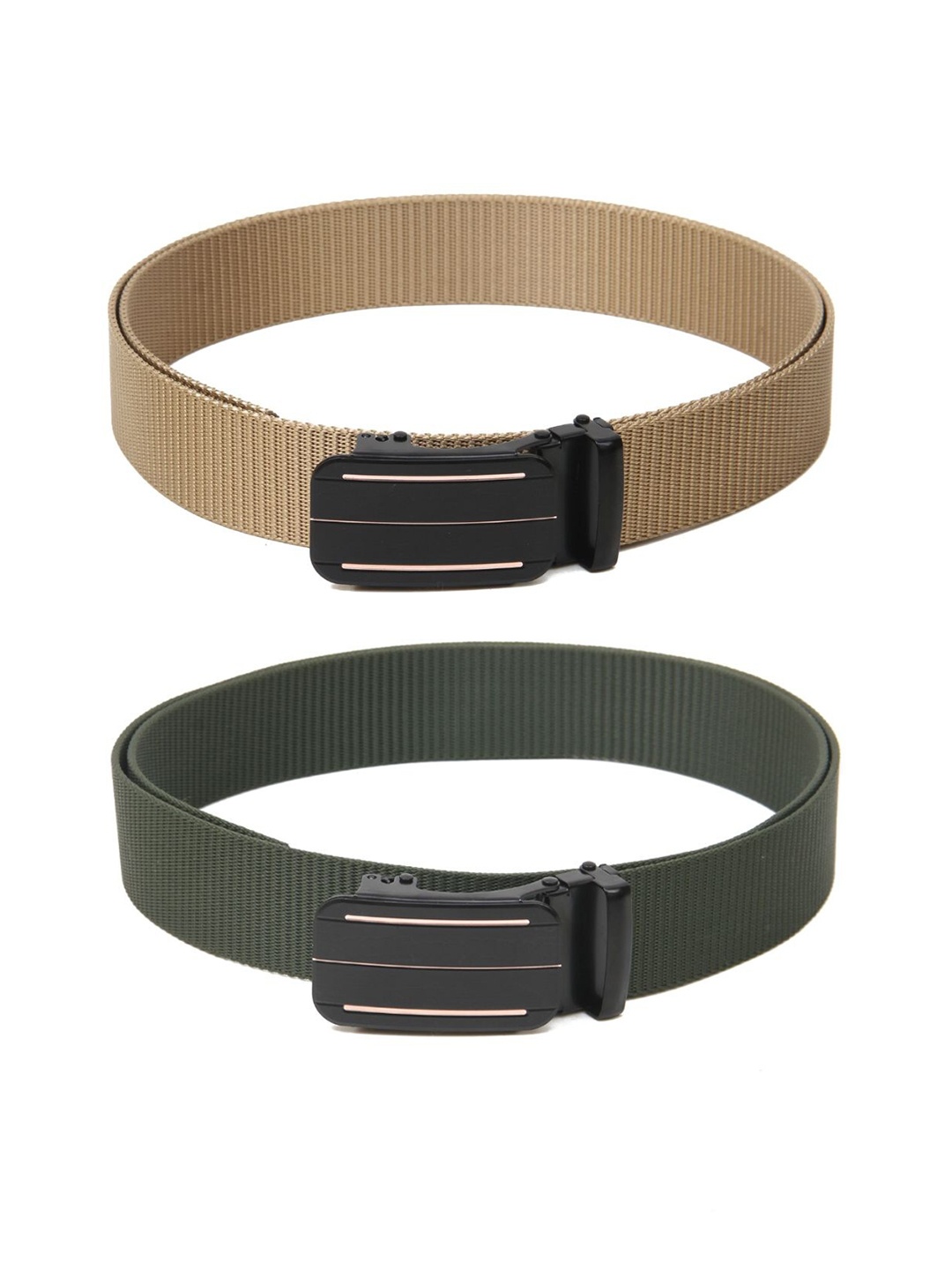 

Calvadoss Boys Set Of 2 Textured Belts, Beige