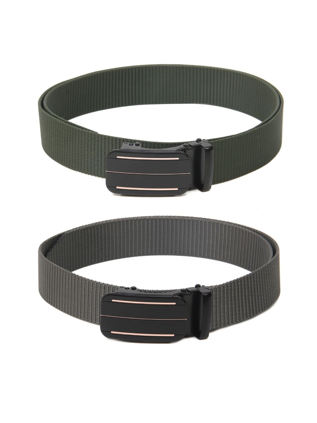 

Calvadoss Boys Set of 2 Textured Belts, Green
