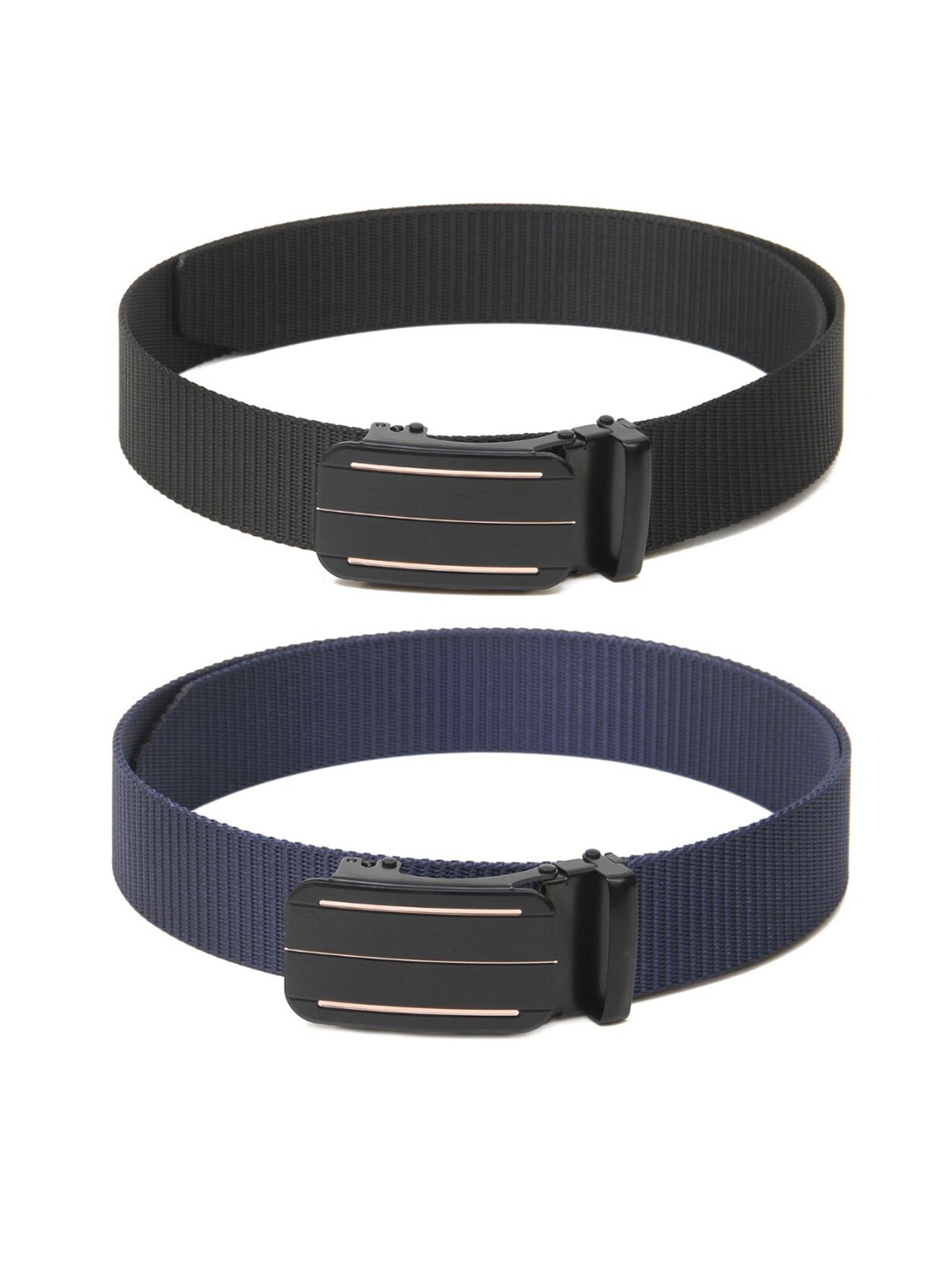 

Calvadoss Boys Set of 2 Textured Belts, Black