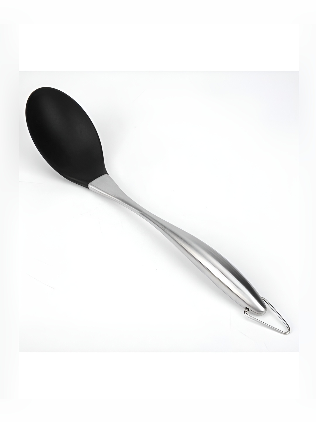 

P-Plus International Black Silicone Serving Spoon With Stainless Steel Handle