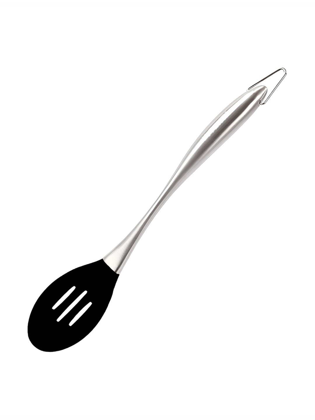 

P-Plus International Black Non-Stick Slotted Silicone Cooking Spatula