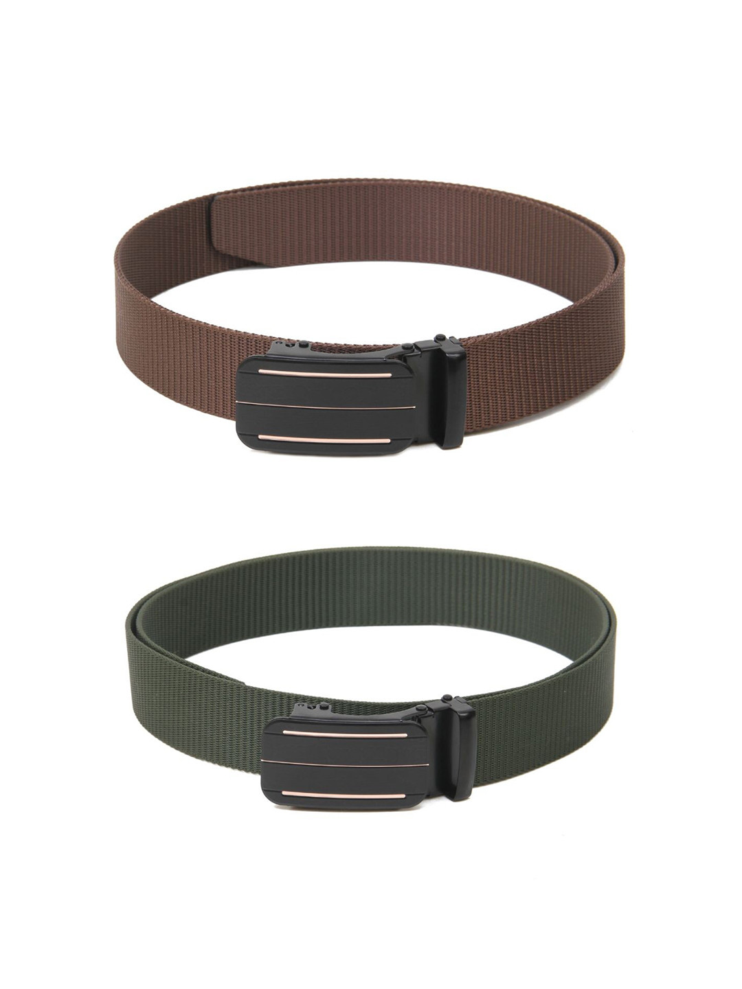

Calvadoss Girls Set Of 2 Textured Canvas Belt, Brown