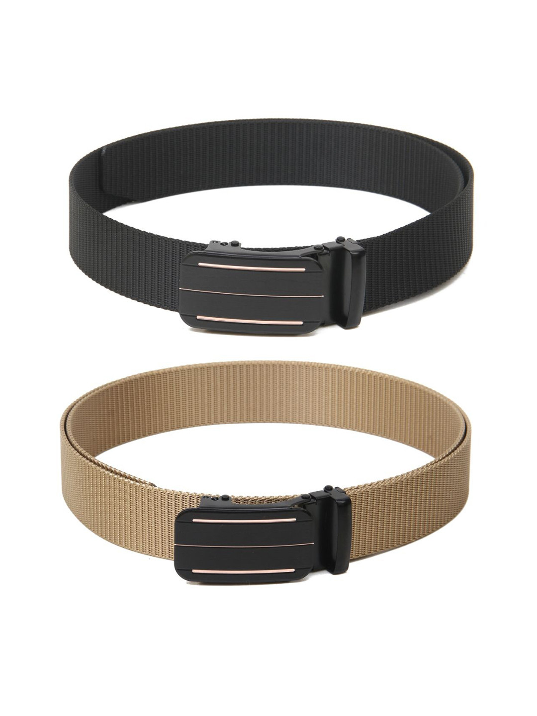 

Calvadoss Girls Set Of 2 Textured Belts, Beige