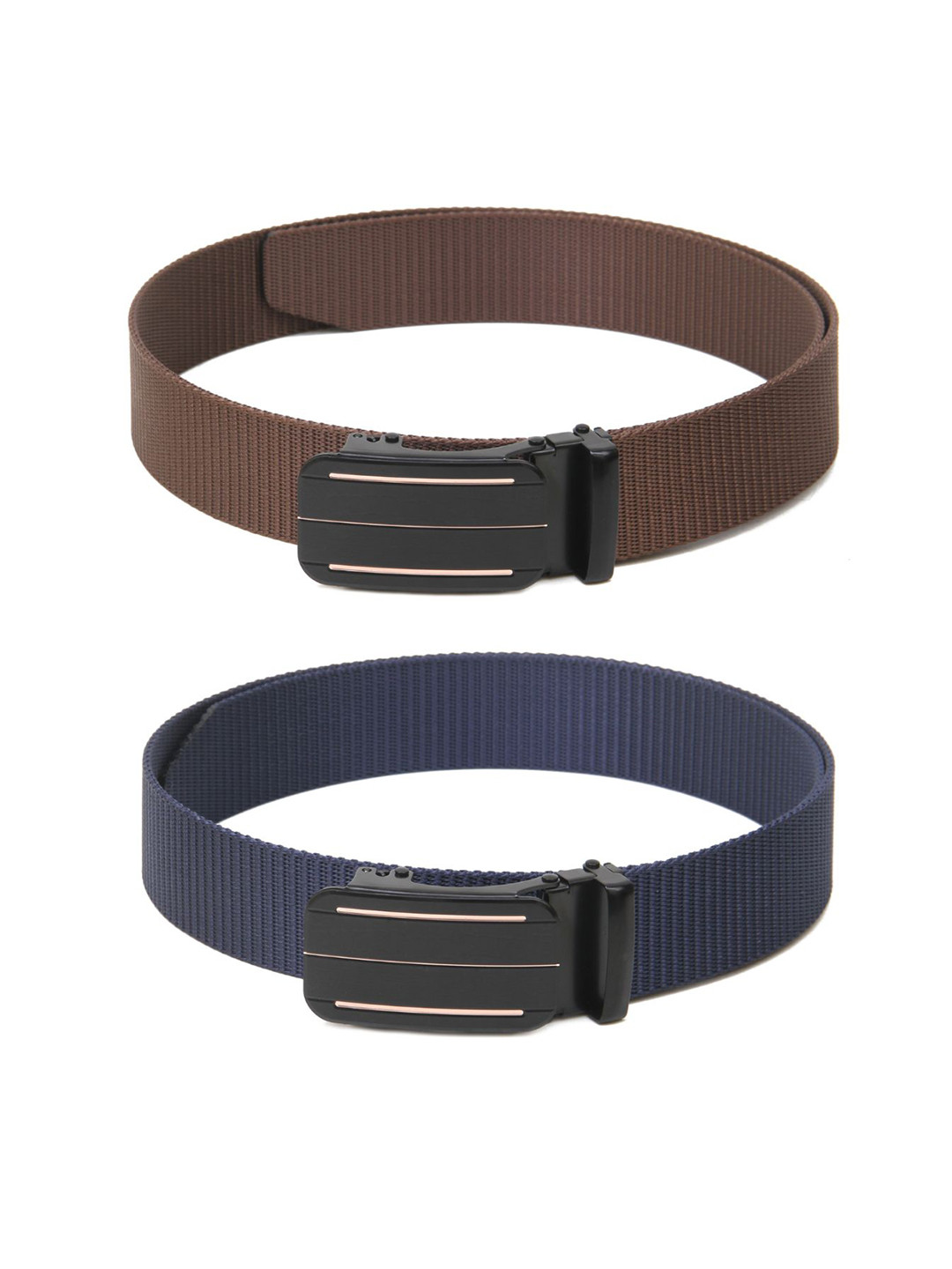 

Calvadoss Girls Set Of 2 Textured Canvas Belt, Brown