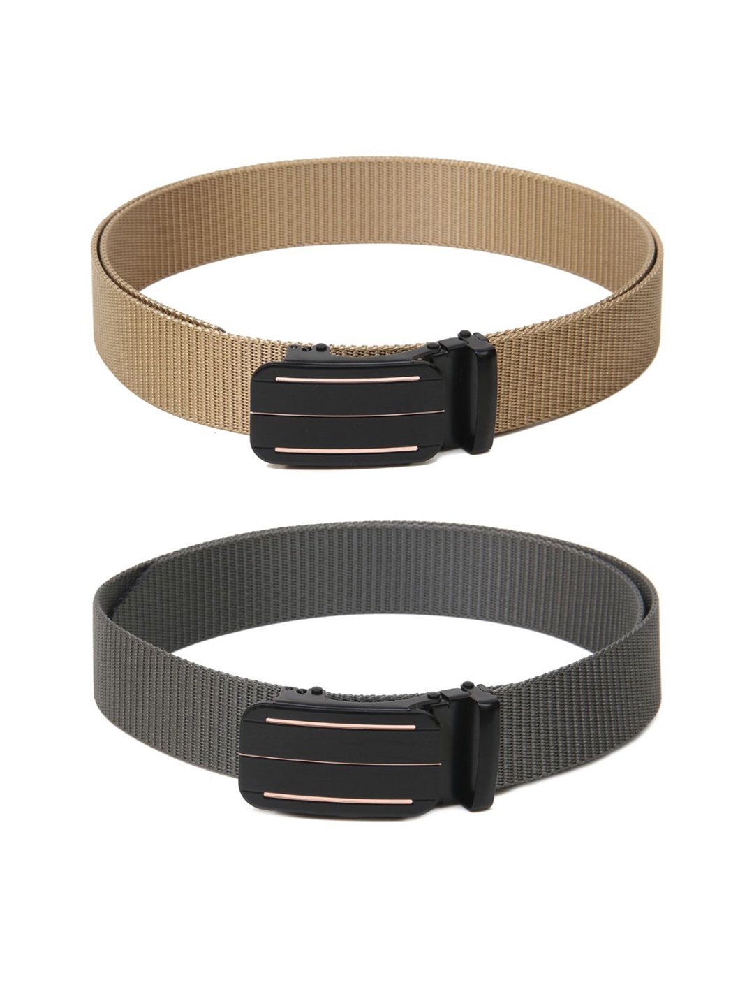 

Calvadoss Girls Set of 2 Textured Belts, Beige