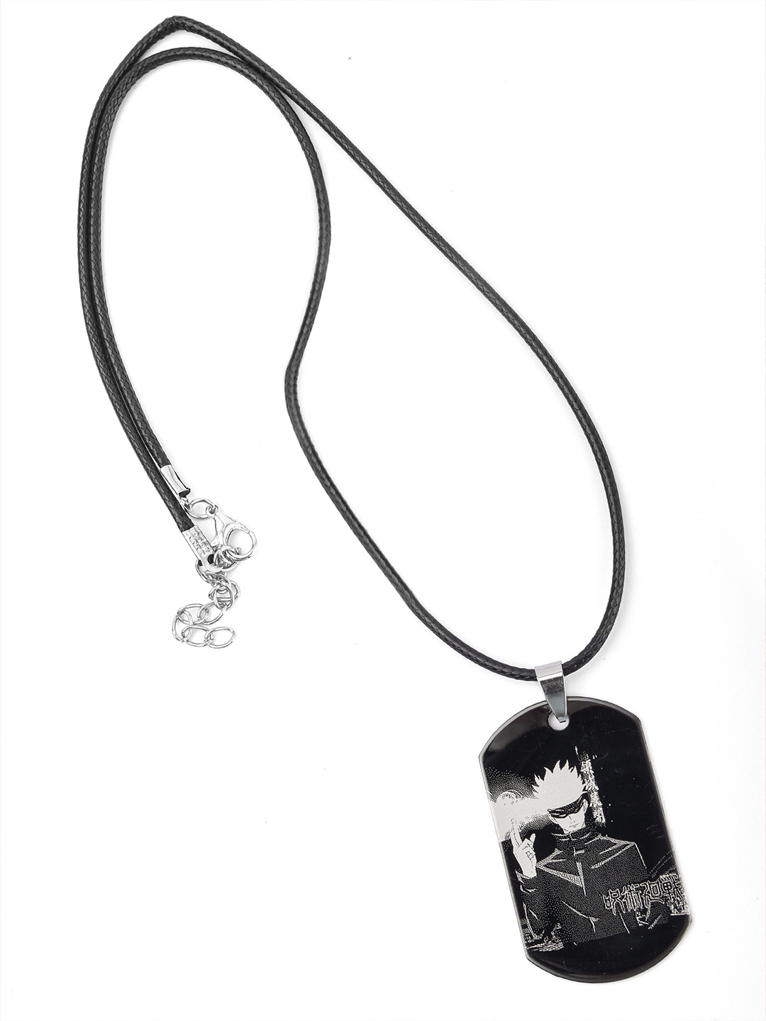 COMICSENSE Unisex Jujutsu Kaisen Anime Gojo Satoru Necklace Pendant, Black