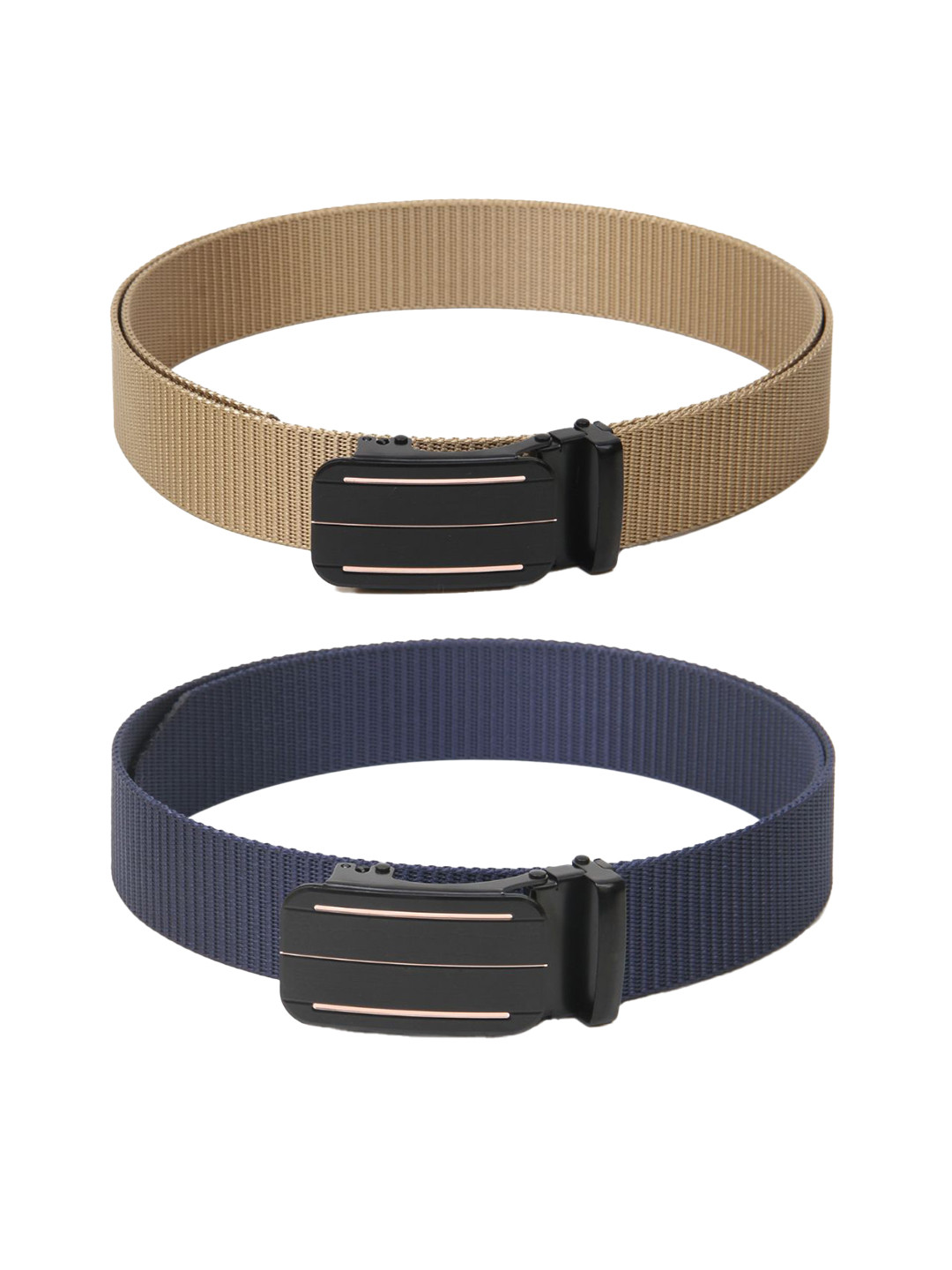 

Calvadoss Women Set of 2 Textured Belt, Beige