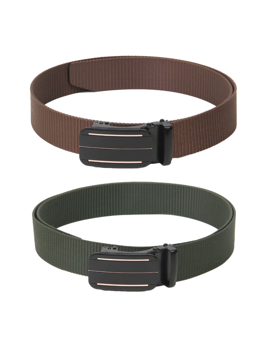 

Calvadoss Women Set Of 2 Textured Belt, Brown