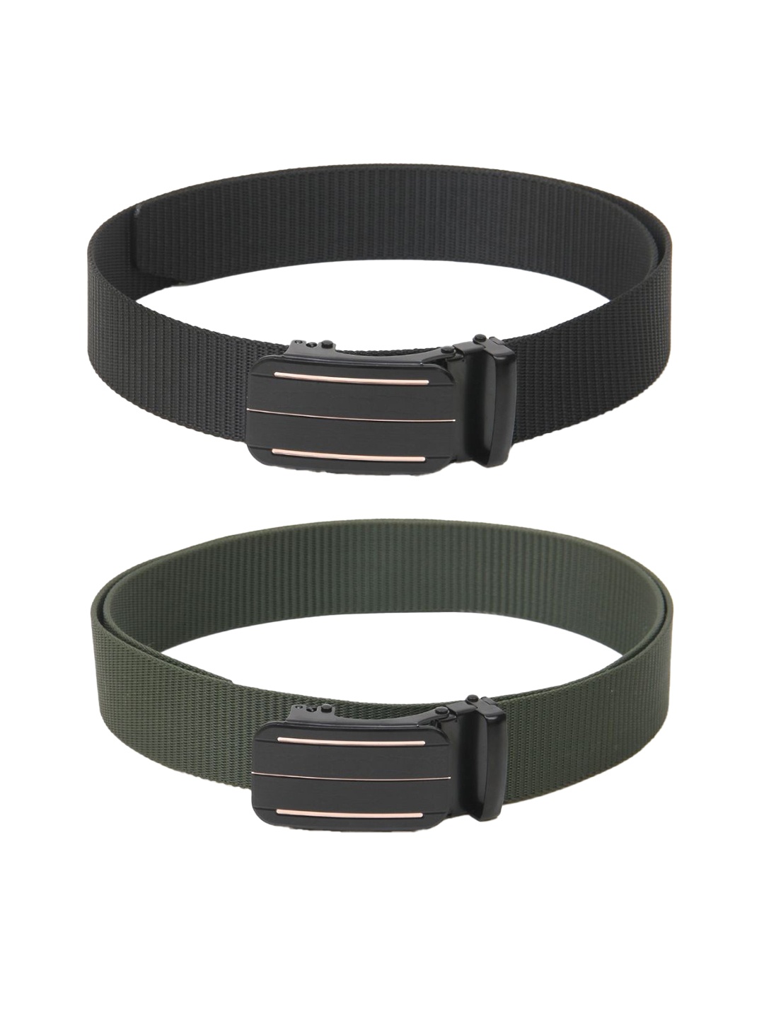 

Calvadoss Women Set of 2 Textured Belt, Black