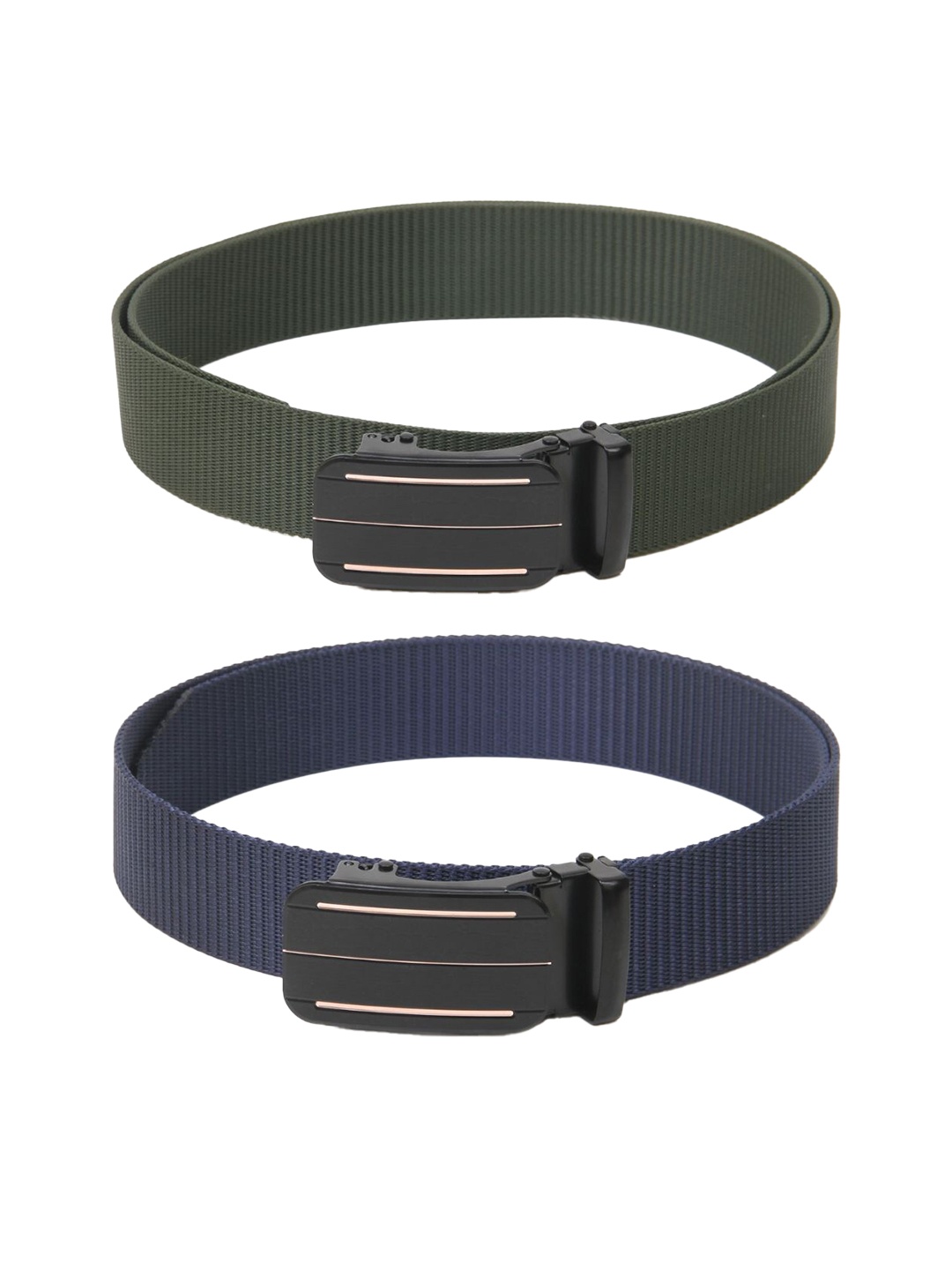 

Calvadoss Women Set of 2 Textured Belt, Green