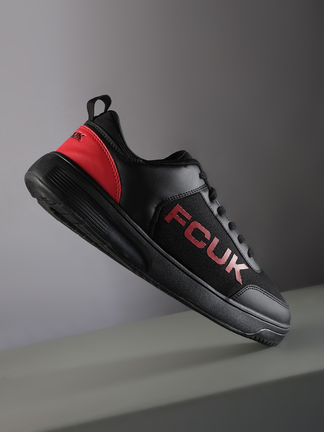 

FCUK Men Brand Logo Sneakers, Black