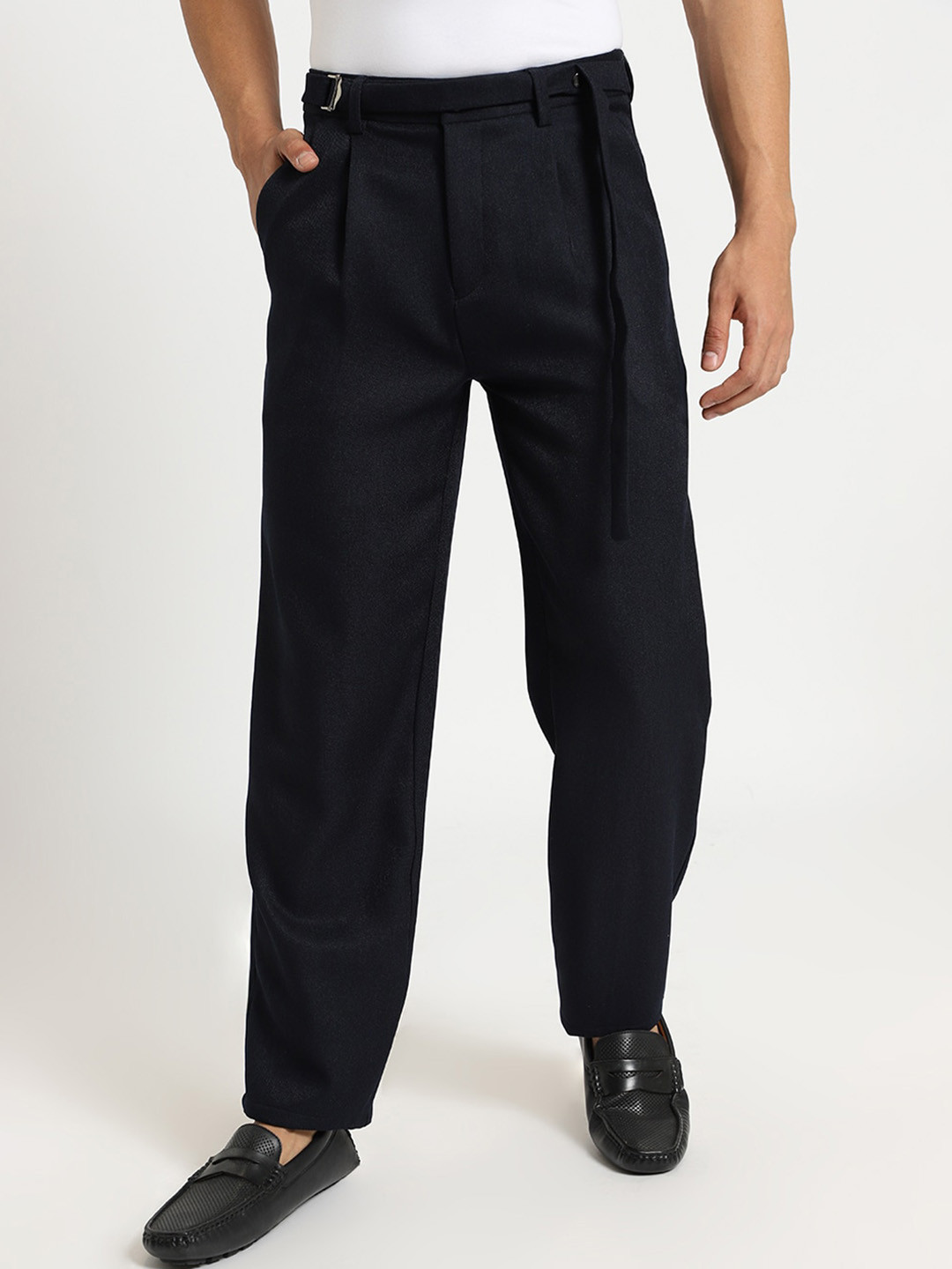 

Banana Club Men Classic Regular Trousers, Navy blue