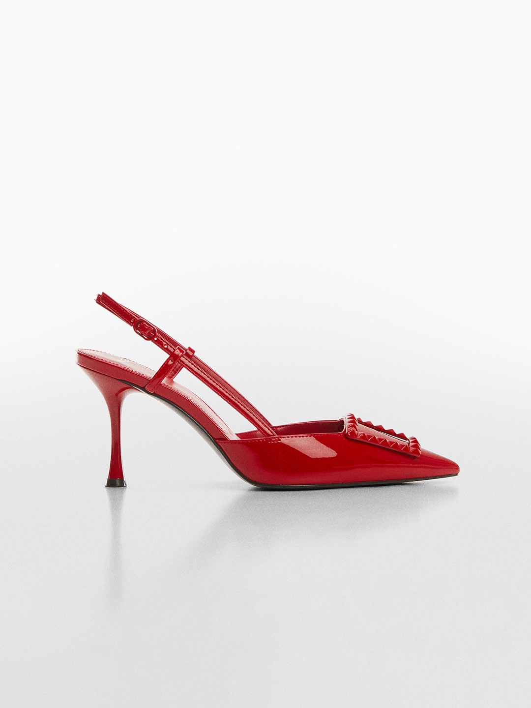 

MANGO Slim Heeled Pumps, Red