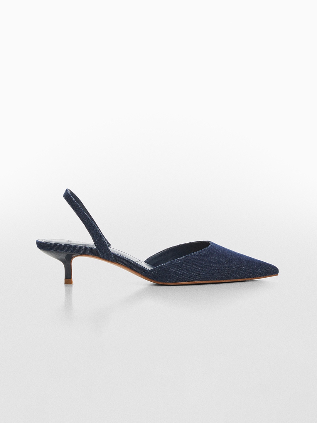 

MANGO Kitten Heel Pumps, Blue