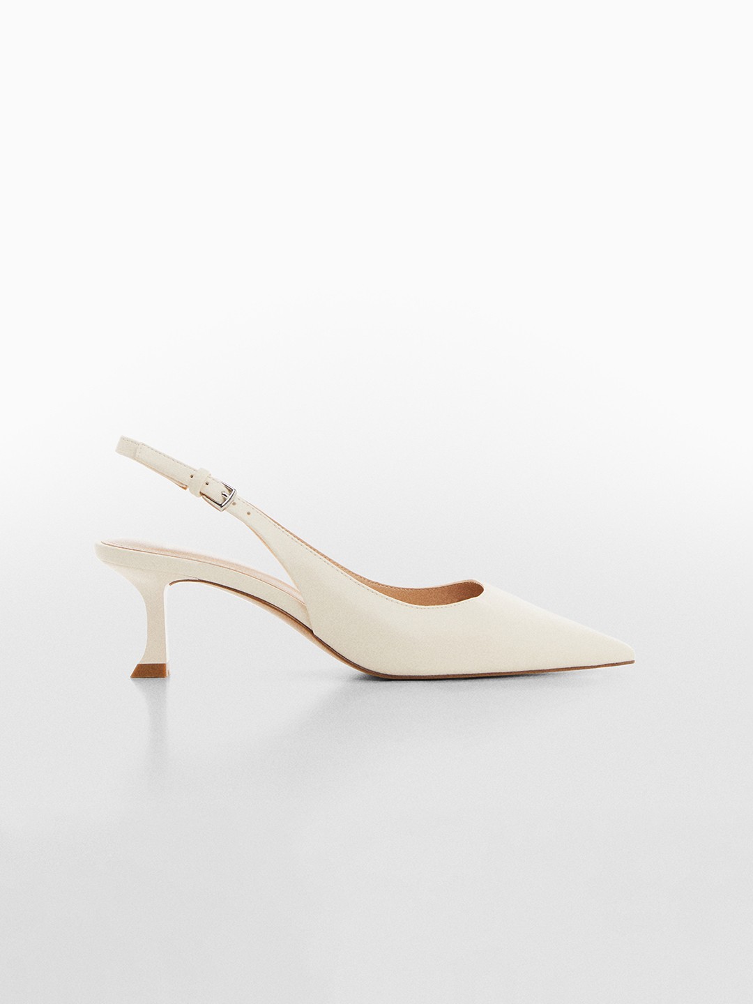 

MANGO Slim Heeled Pumps, White