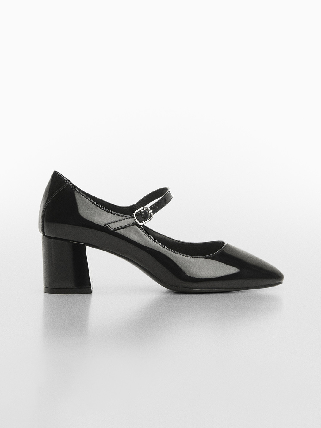 

MANGO Block Heel Pumps, Black