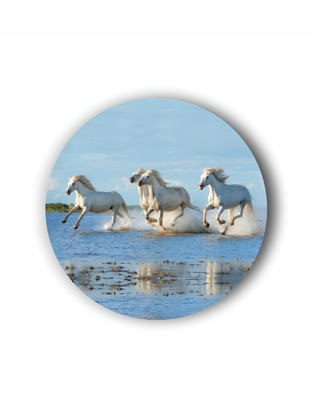 

THE ARTMENT White & Blue Canvas Birds and Animals Wall Art