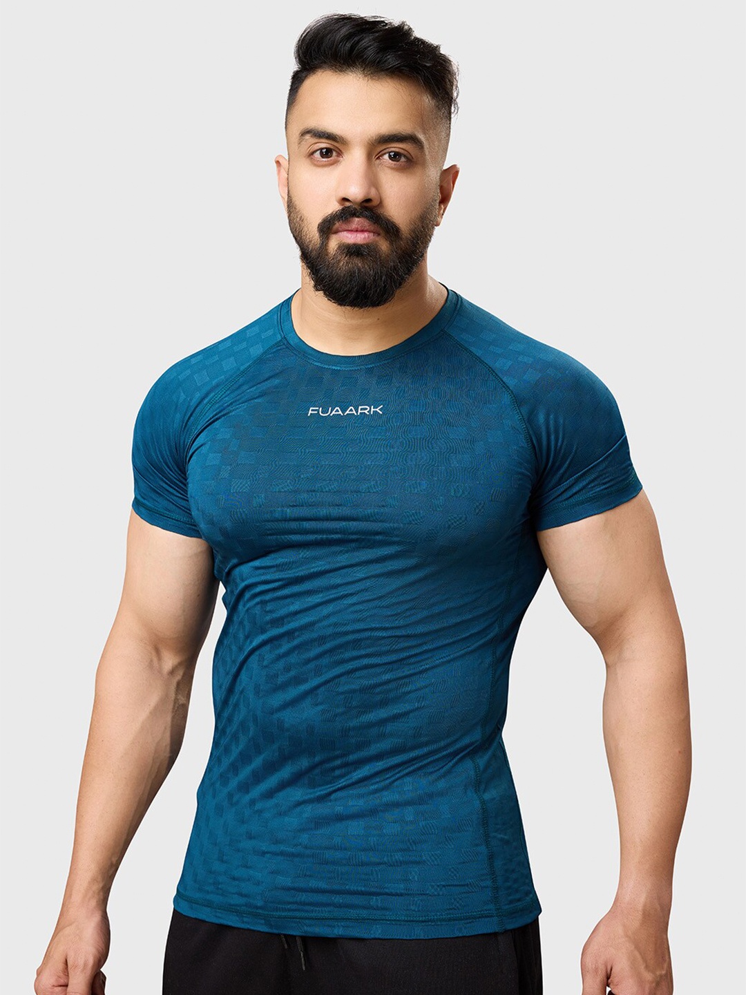 

FUAARK Raglan Sleeves Slim Fit T-shirt, Teal