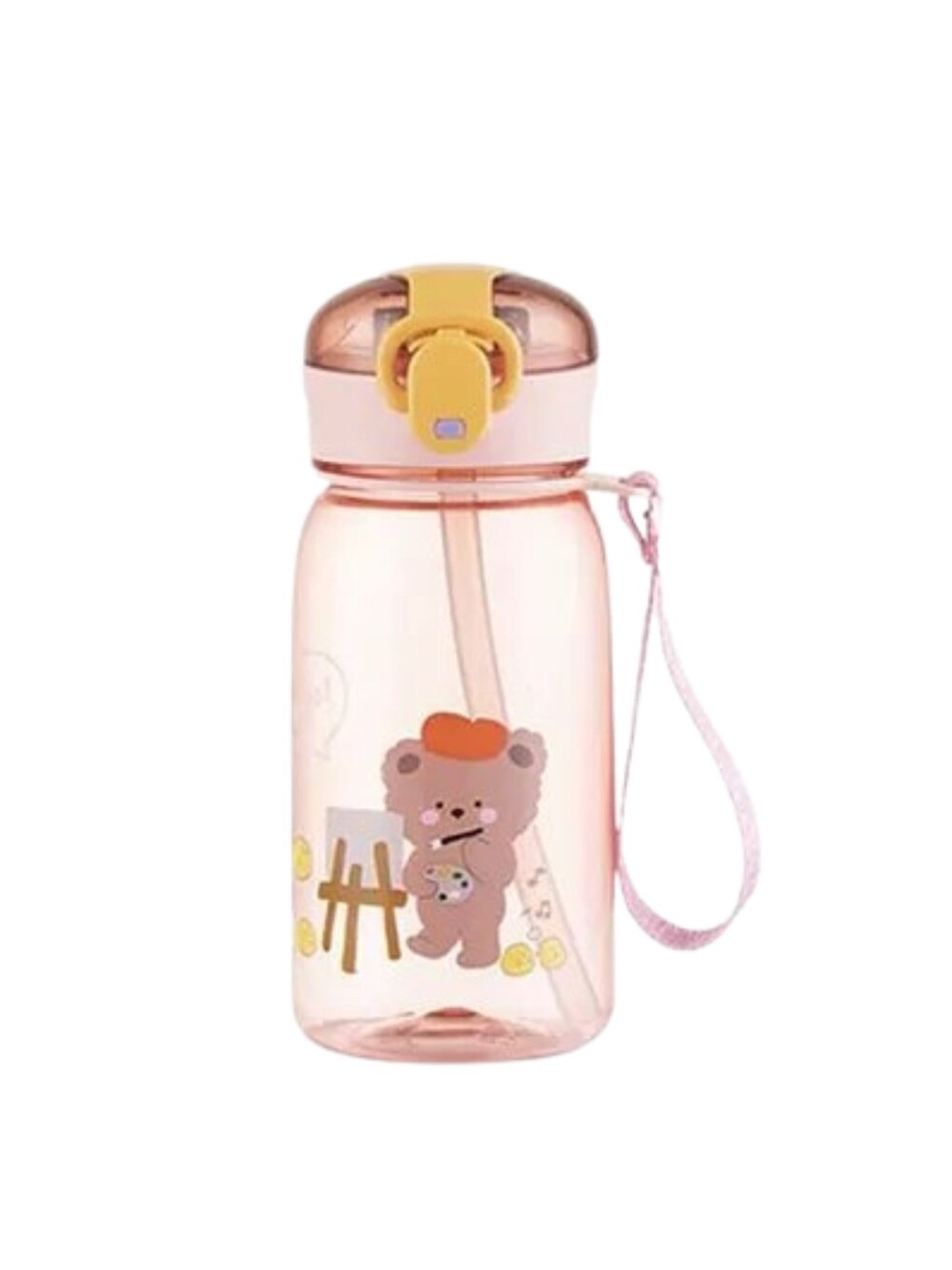 

YOUSTYLO Kids Pink Anti-Spill Sipper Water Bottle 400ml