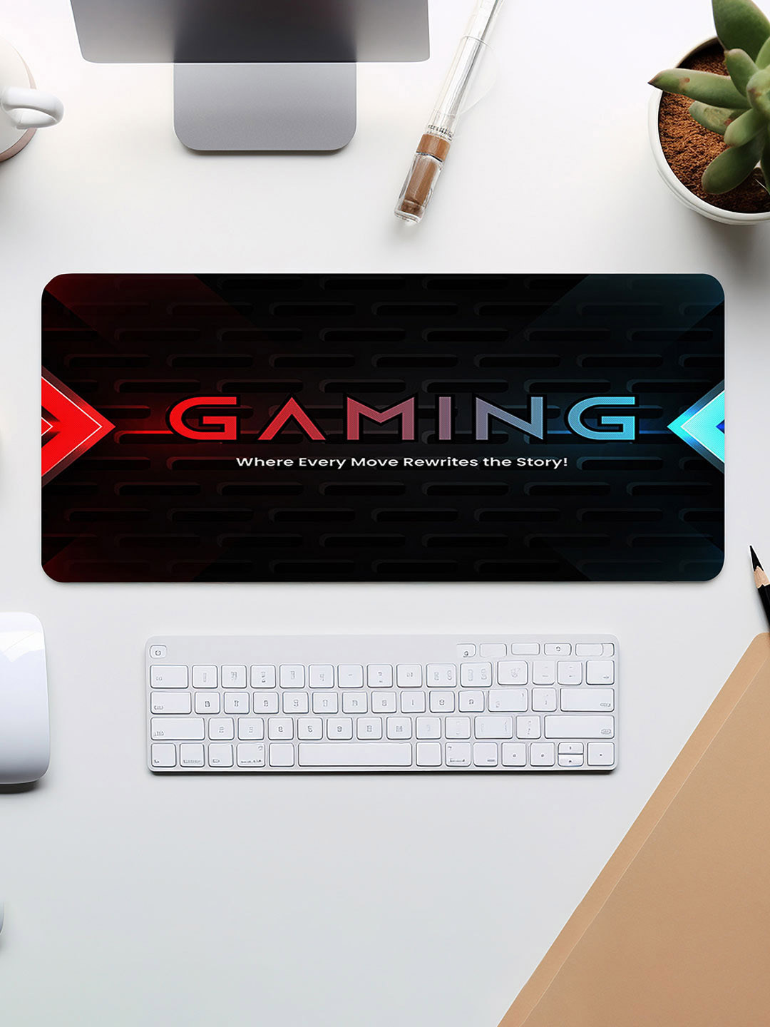 

DecorTwist Gaming Mouse Pad Non-Slip-Resistant Rubber Base Desk Mousepad, Black