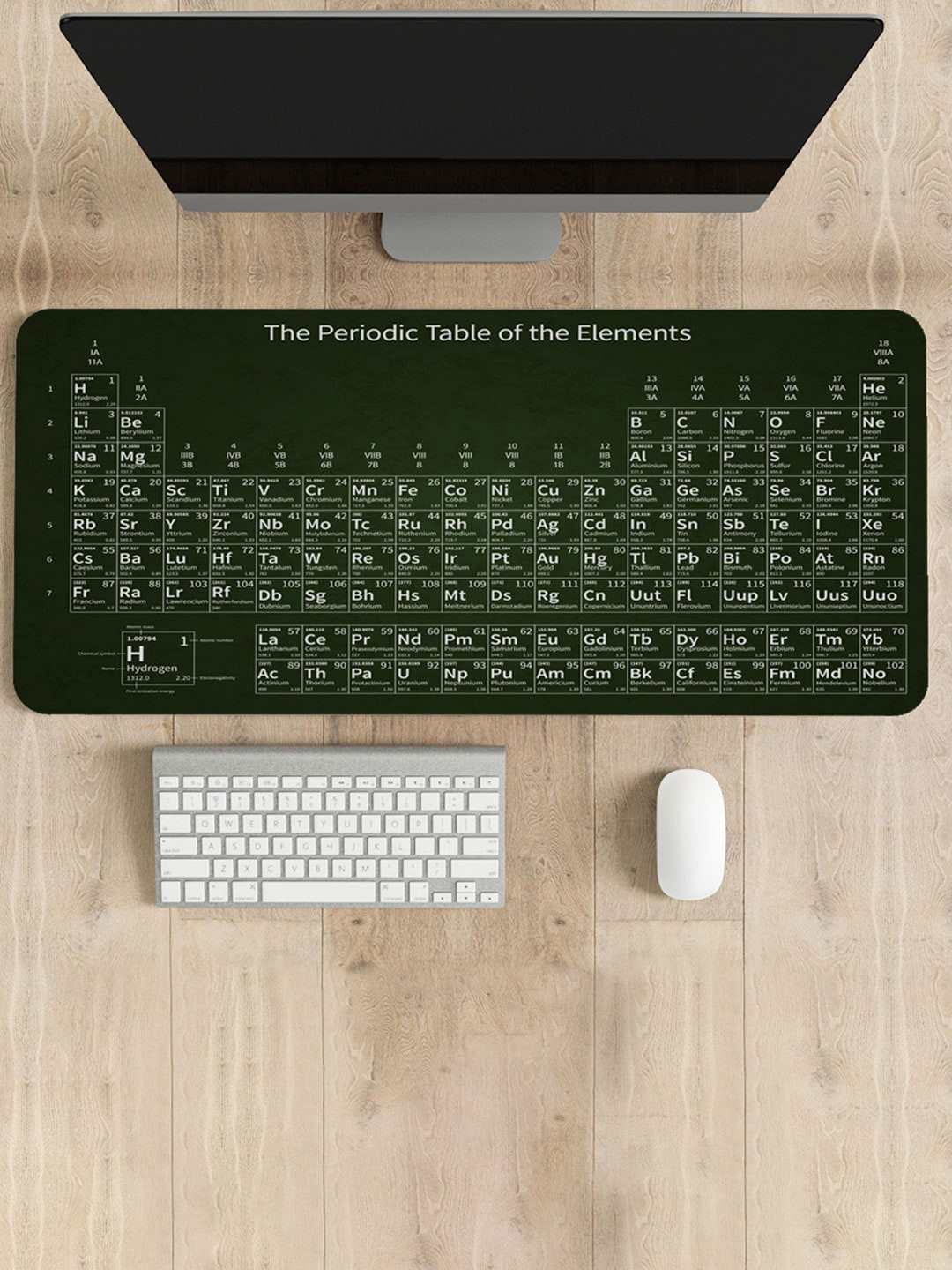 

DecorTwist Gaming Mouse Pad Non-Slip-Resistant Rubber Base Desk Mousepad, Green