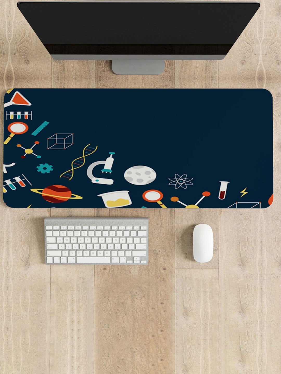 

DecorTwist Gaming Mouse Pad Non-Slip-Resistant Rubber Base Desk Mousepad, Navy blue