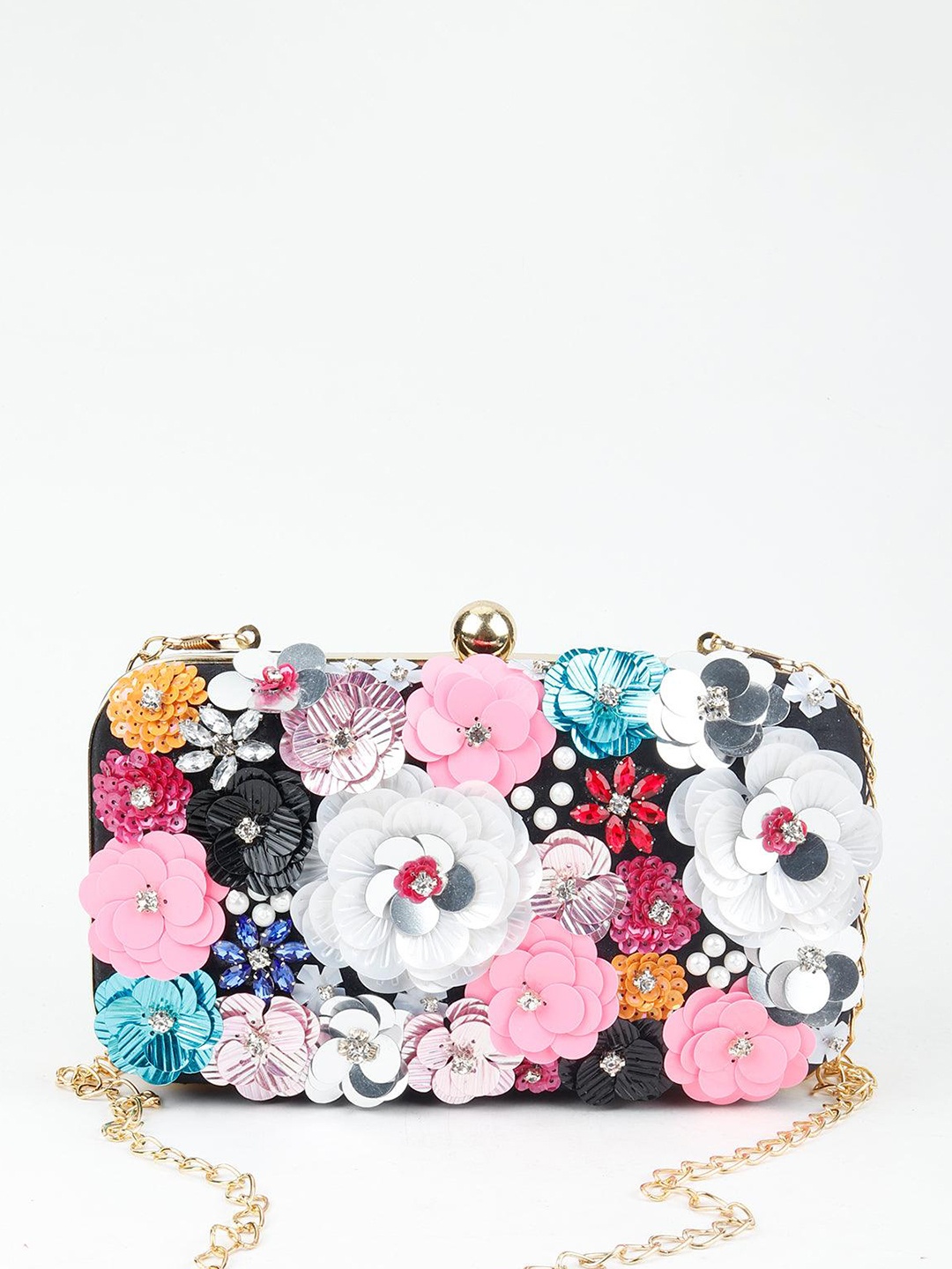 

ODETTE Embellished Box Clutch, Pink