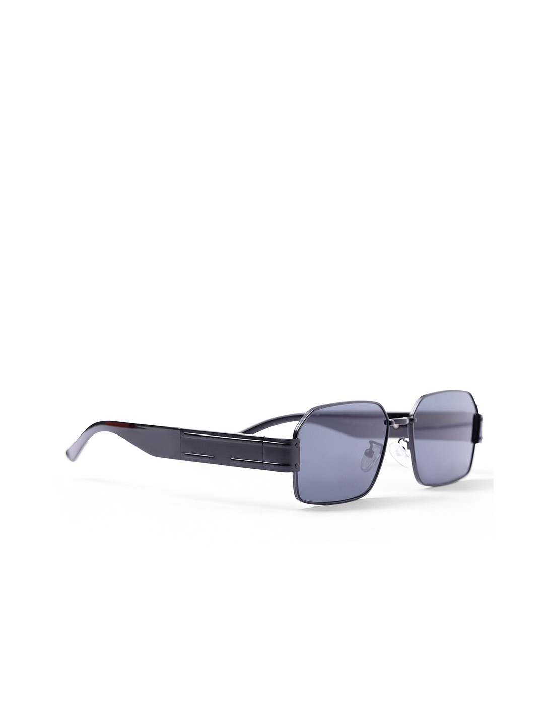 

DIMEH Unisex Rectangle Sunglasses with UV Protected Lens, Black