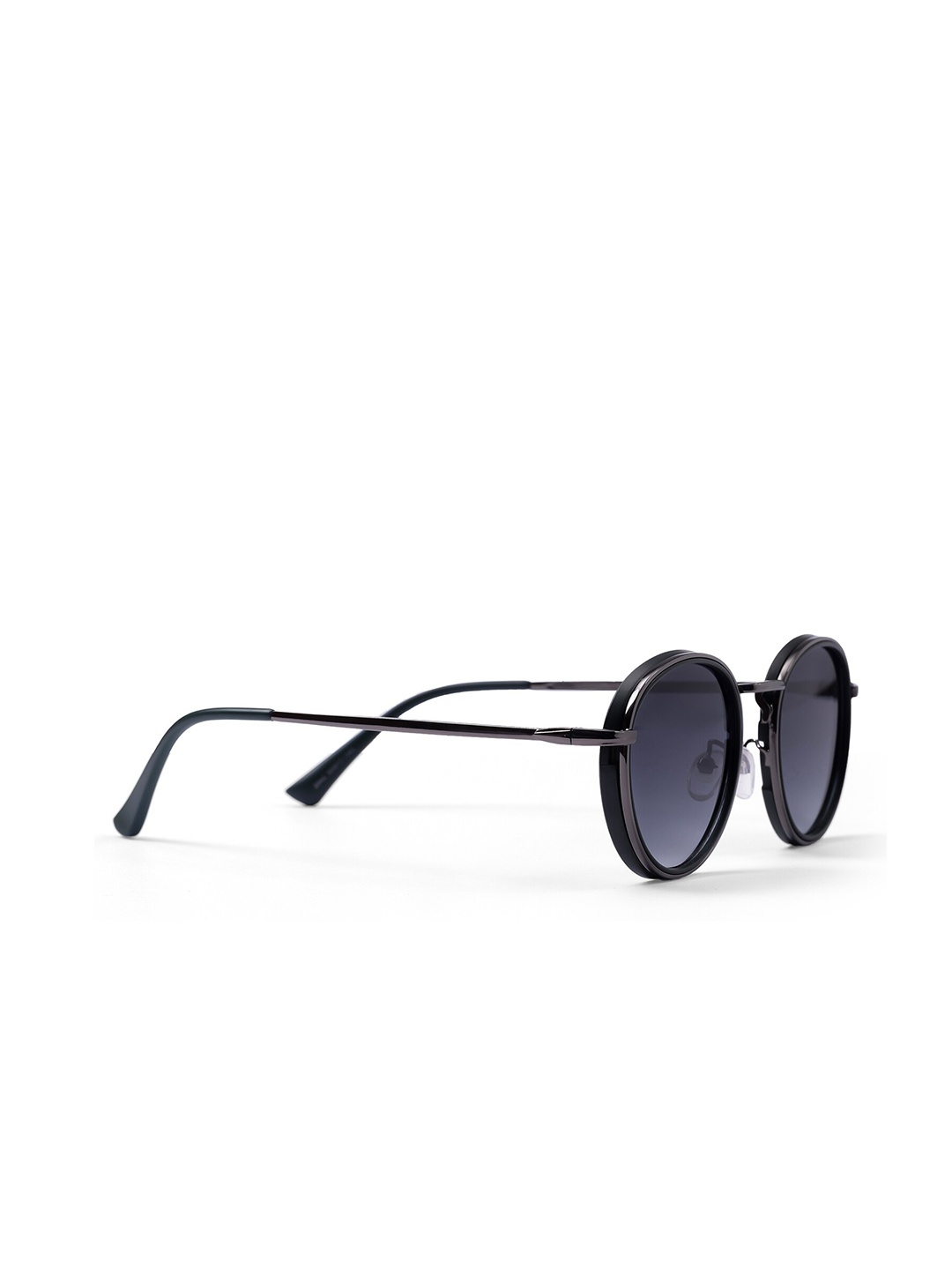 

DIMEH Unisex Round Sunglasses with UV Protected Lens, Black