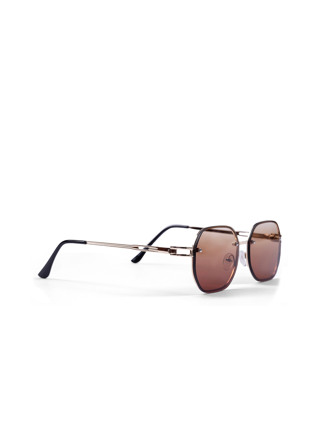 

DIMEH Unisex Rectangle Sunglasses with UV Protected Lens, Brown