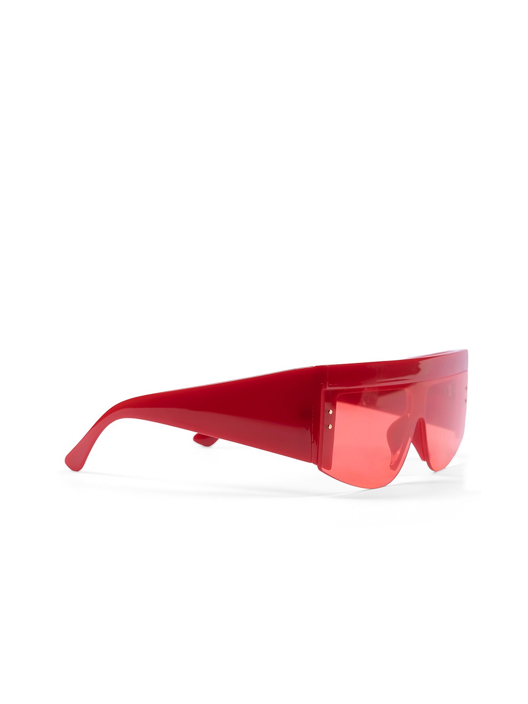 

DIMEH Unisex Oversized Sunglass with UV Protected Lens SG-068, Red