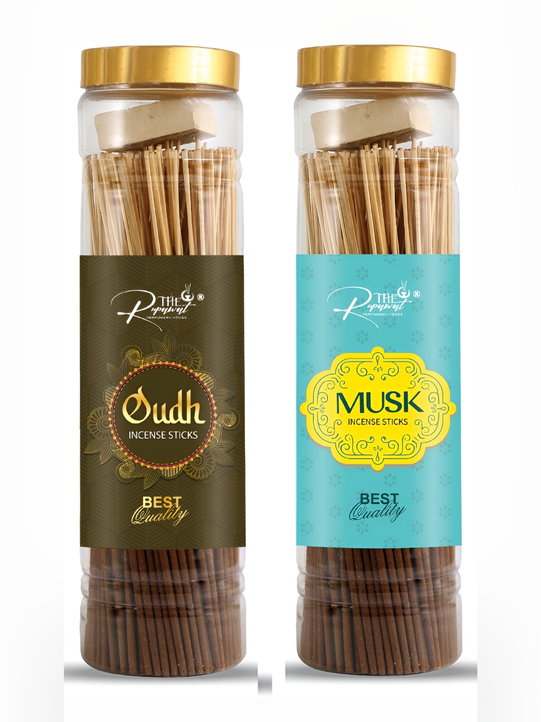 

THE RUPAWAT Perfumery House 2-pcs Brown Musk & Oudh Incense Sticks