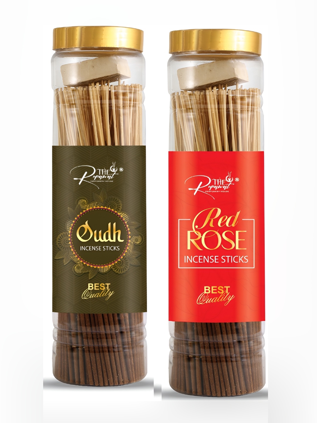

THE RUPAWAT Perfumery House 2-pcs Brown Oudh & Redrose Incense Sticks