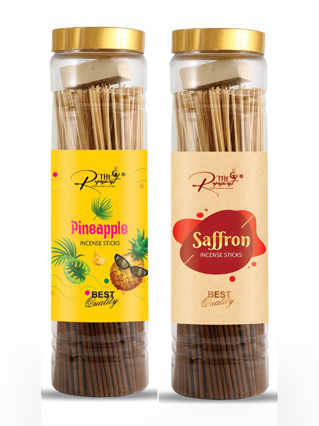 

THE RUPAWAT Perfumery House 2-pcs Brown Pineapple & Saffron Incense Sticks