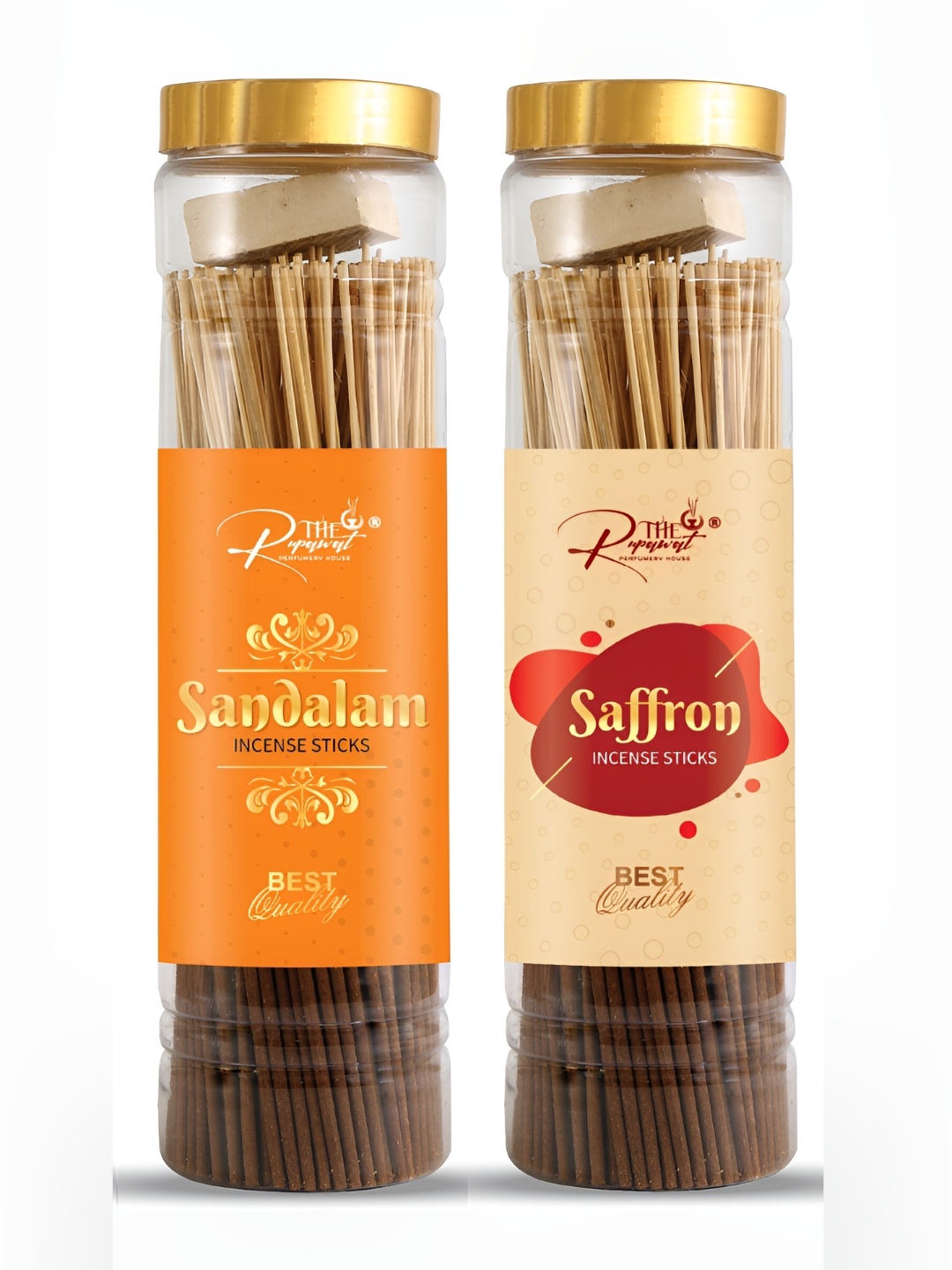 

THE RUPAWAT Perfumery House 2-pcs Brown Sandaalm & Saffron Incense Sticks