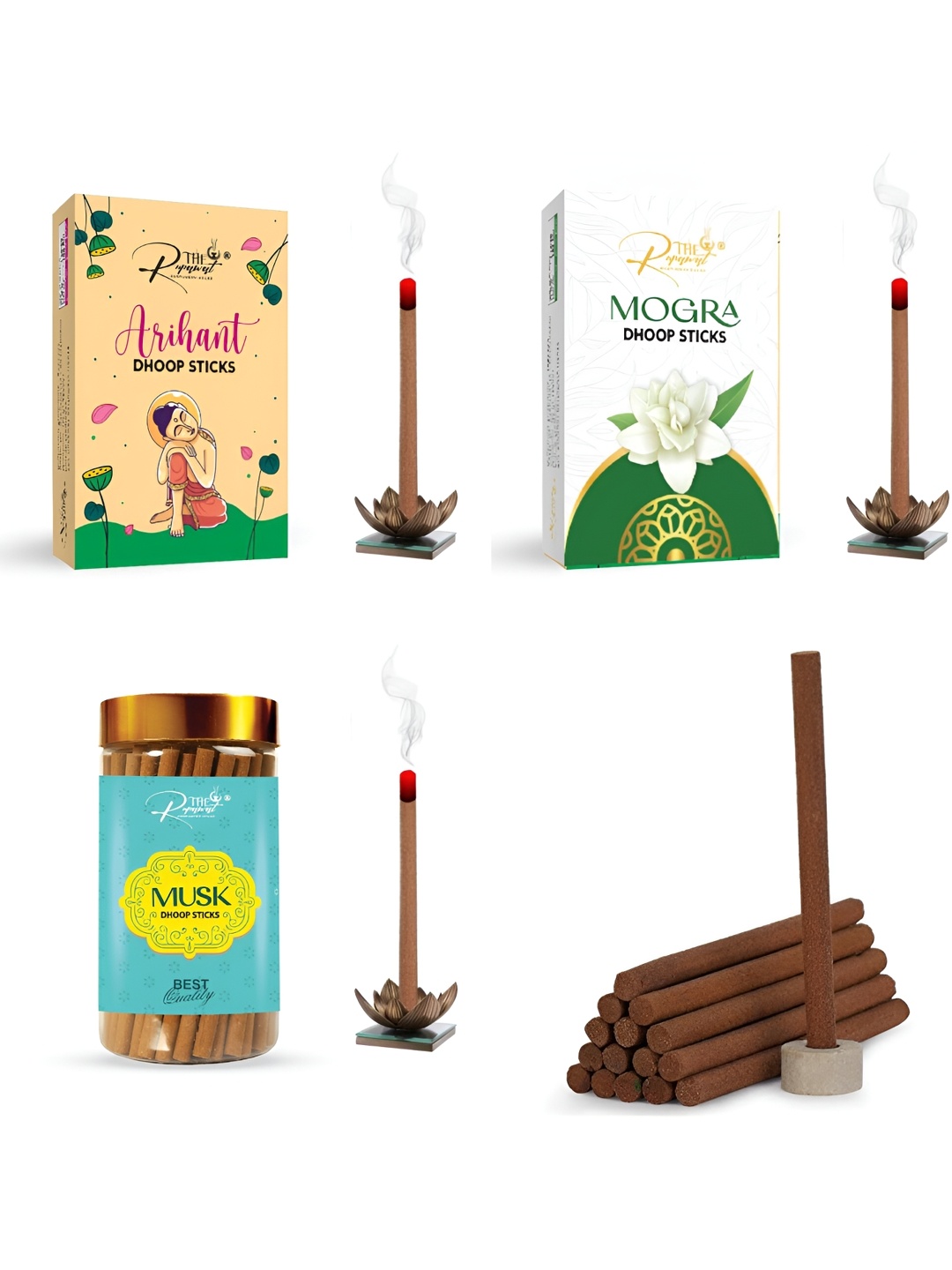 

THE RUPAWAT Perfumery House Incense Sticks Pooja Essential, Brown