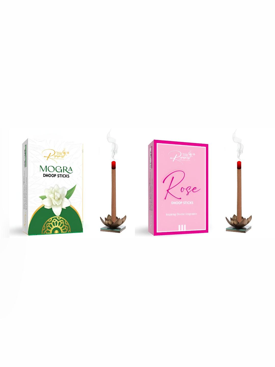 

THE RUPAWAT Perfumery House 2-pcs Brown Mogra & Rose Incense Sticks