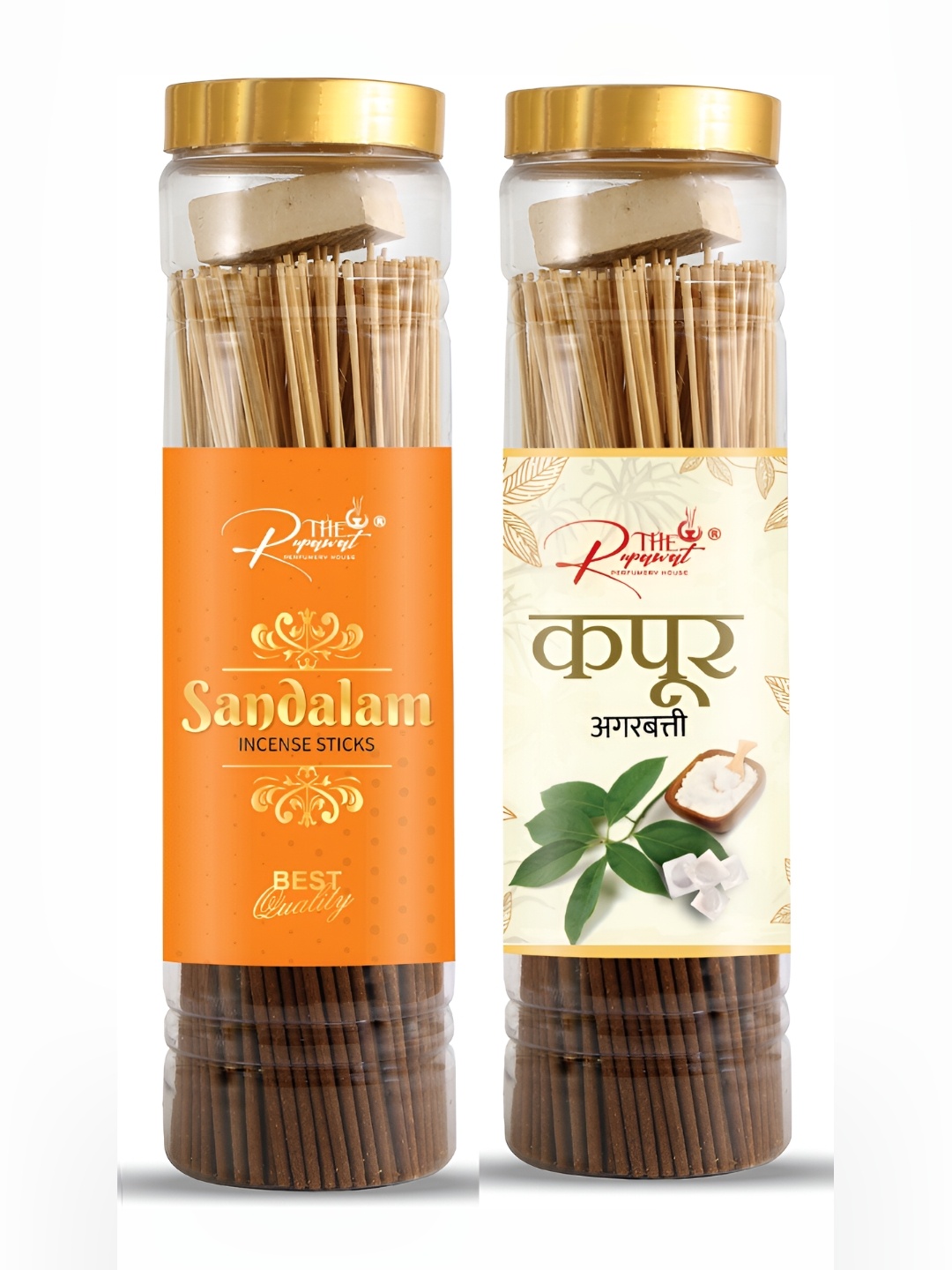 

THE RUPAWAT Perfumery House 2-pcs Brown Sandalam & Kapoor Incense Sticks