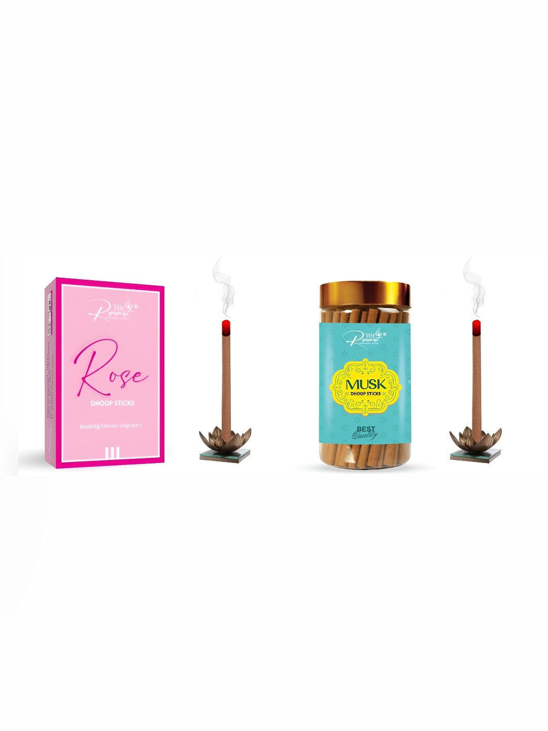 

THE RUPAWAT Perfumery House 2-pcs Brown Rose & Musk Incense Sticks